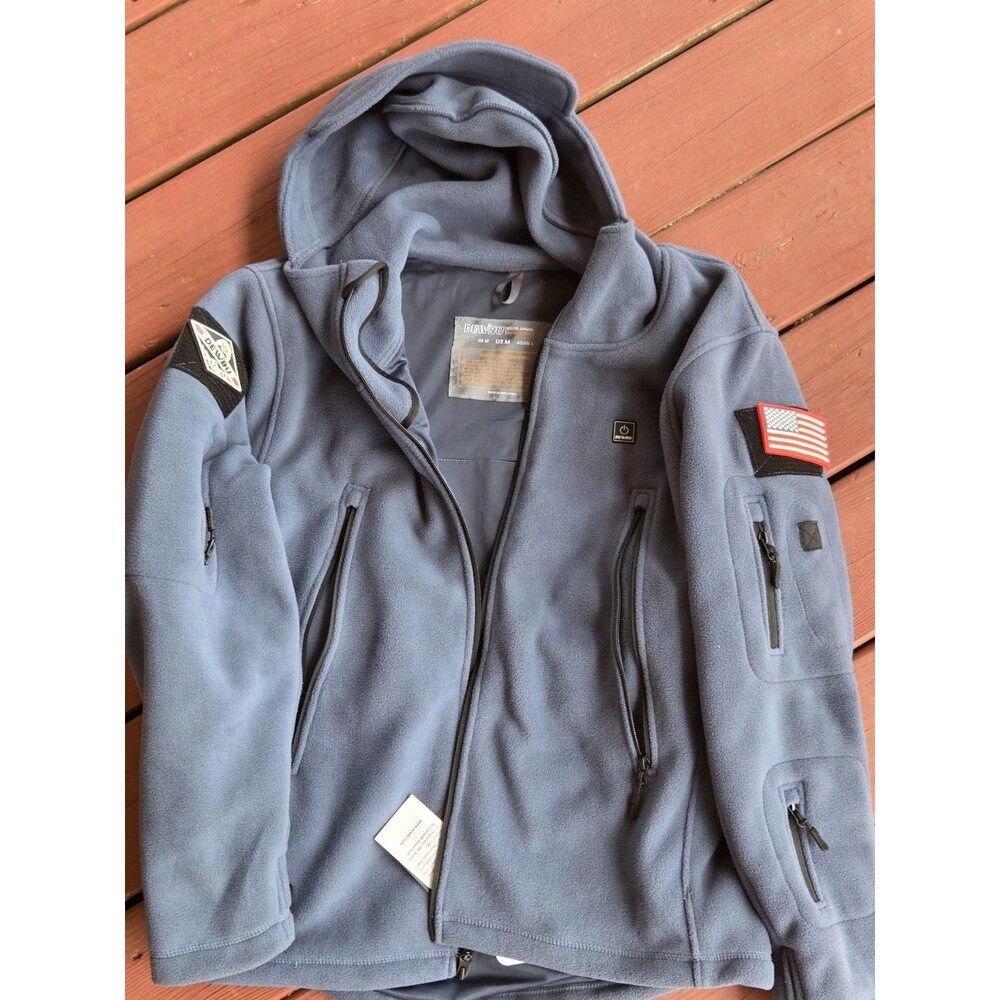 Medium Blue Dewbu Heated Jacket Without Battery